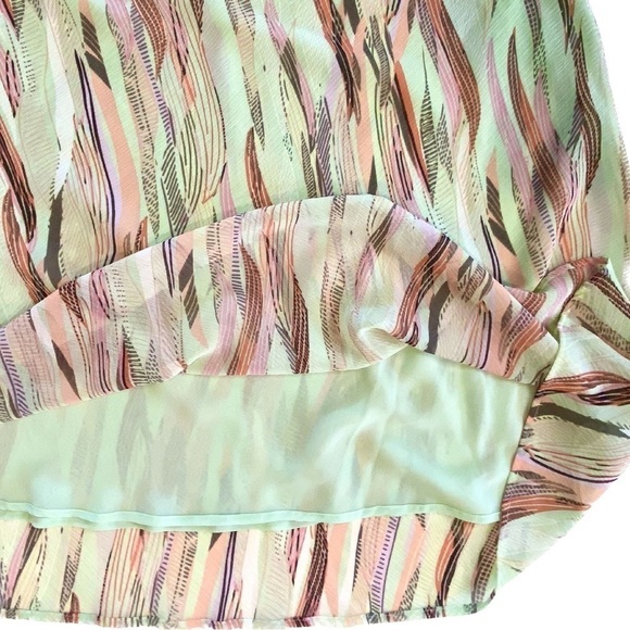 New York & Company Pastel Stripes Midi Pull On Skirt Lined Size XL - Picture 3 of 5